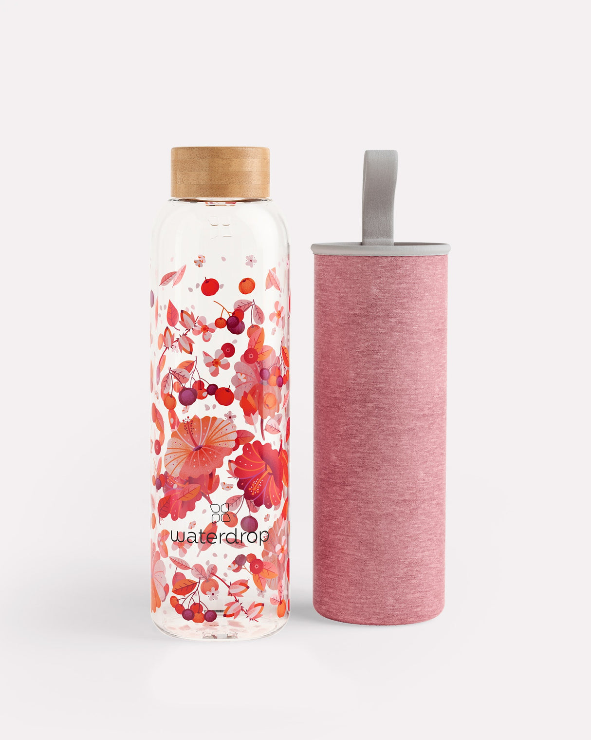 Waterdrop-Red-Glass-Bottle