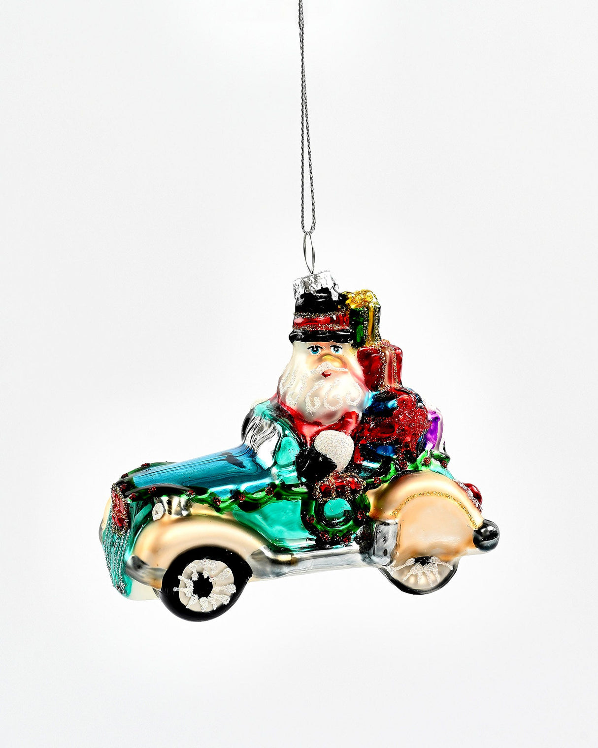 Santa-in-Car-Glass-Tree-Ornament