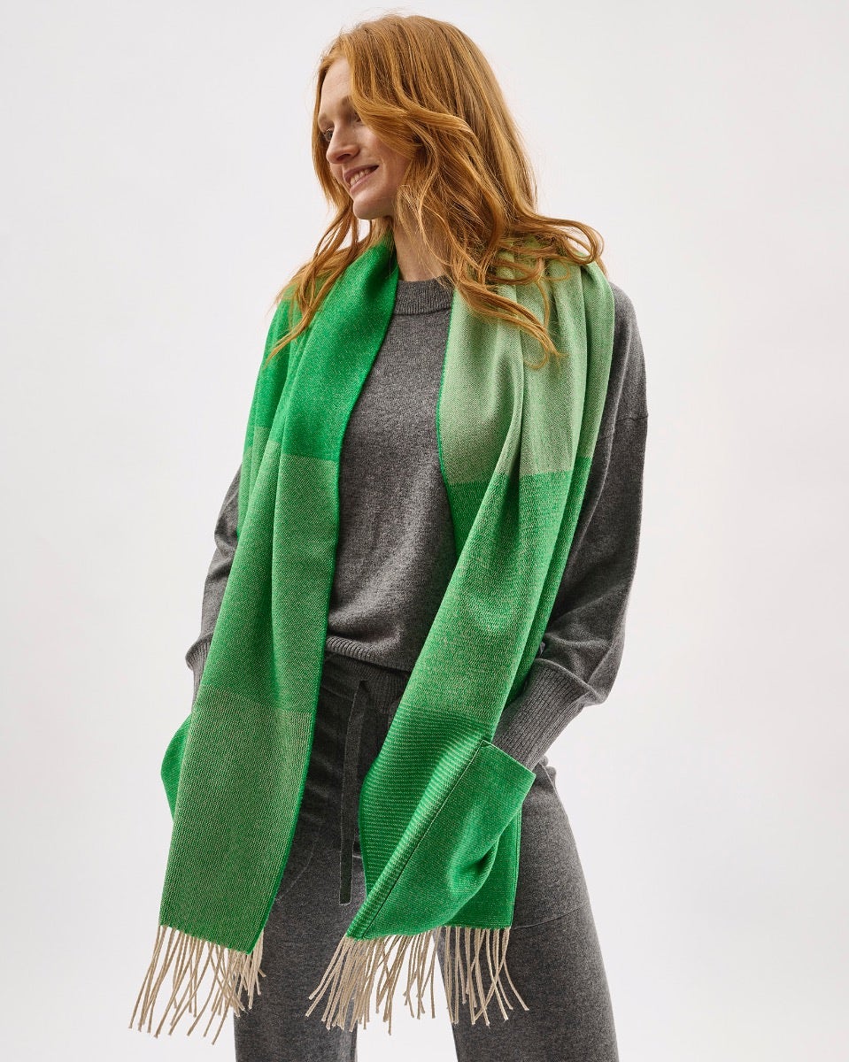 Emerald Weaver's Embrace Merino Pocket Wrap
