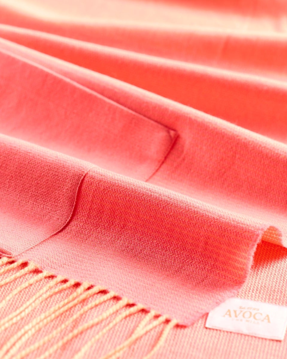 Neon Orange Weaver's Embrace Merino Pocket Wrap