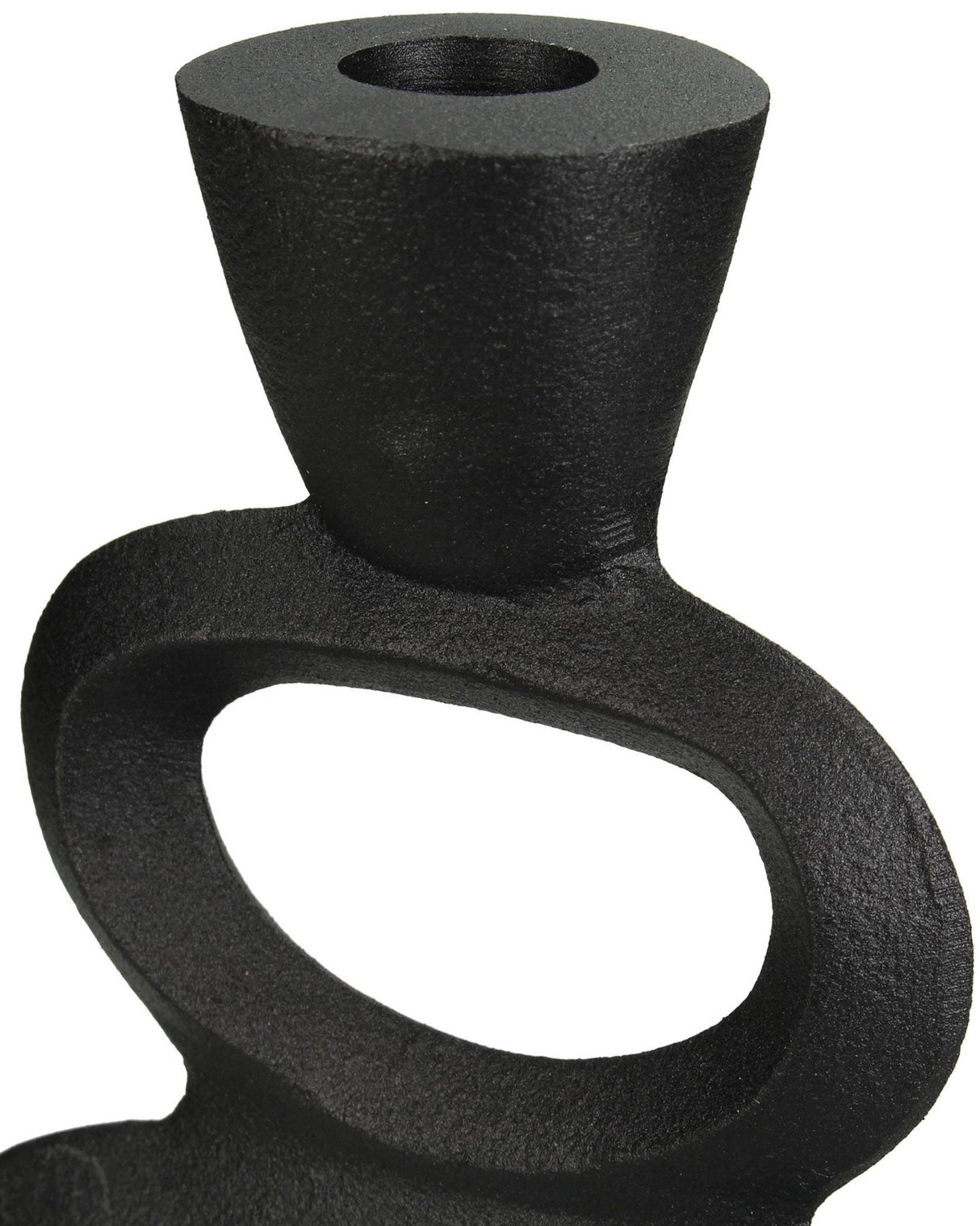 Matte Black Organic Aluminium Candle Holder