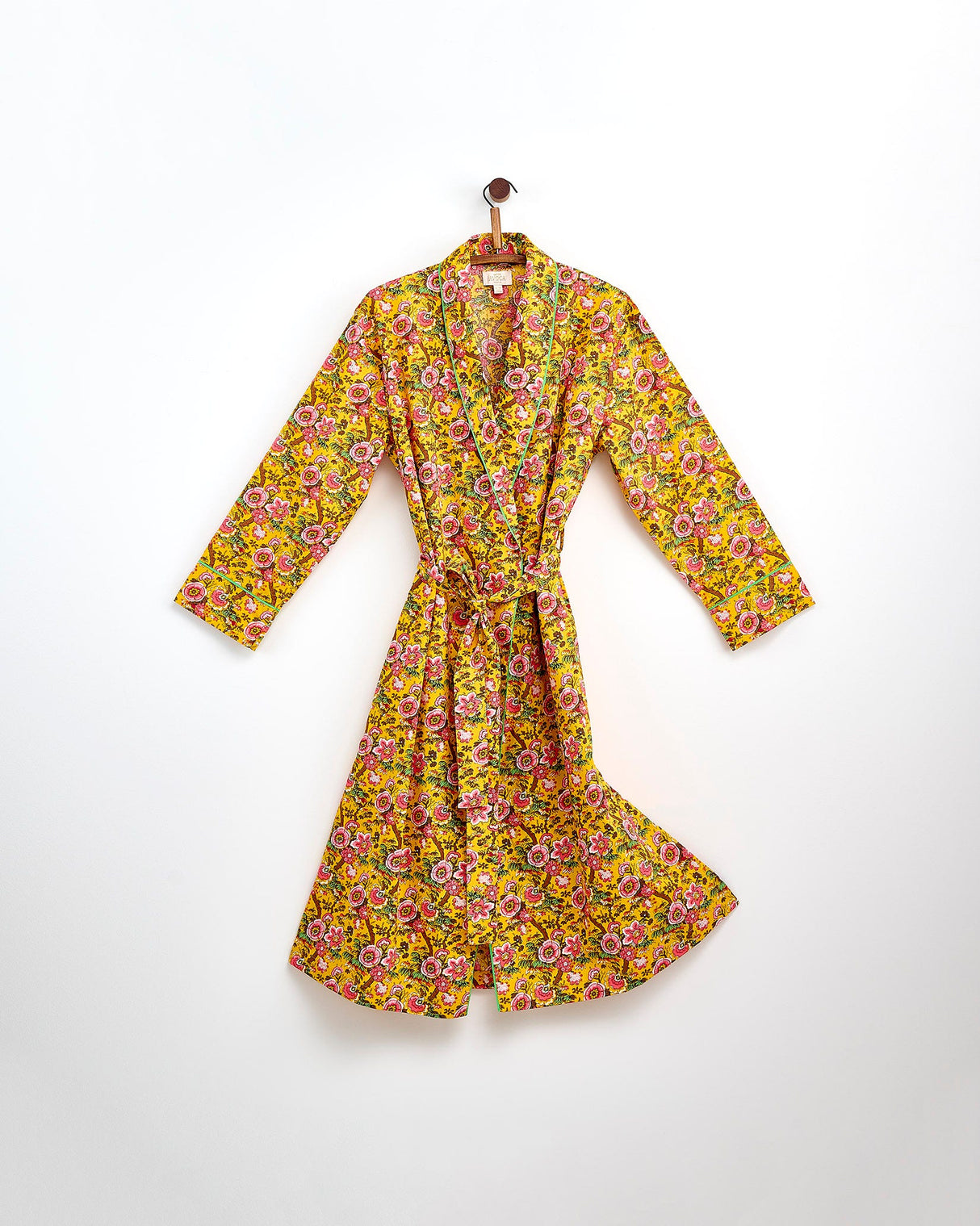 Yellow-Bloom-Cotton-Dressing-Gown