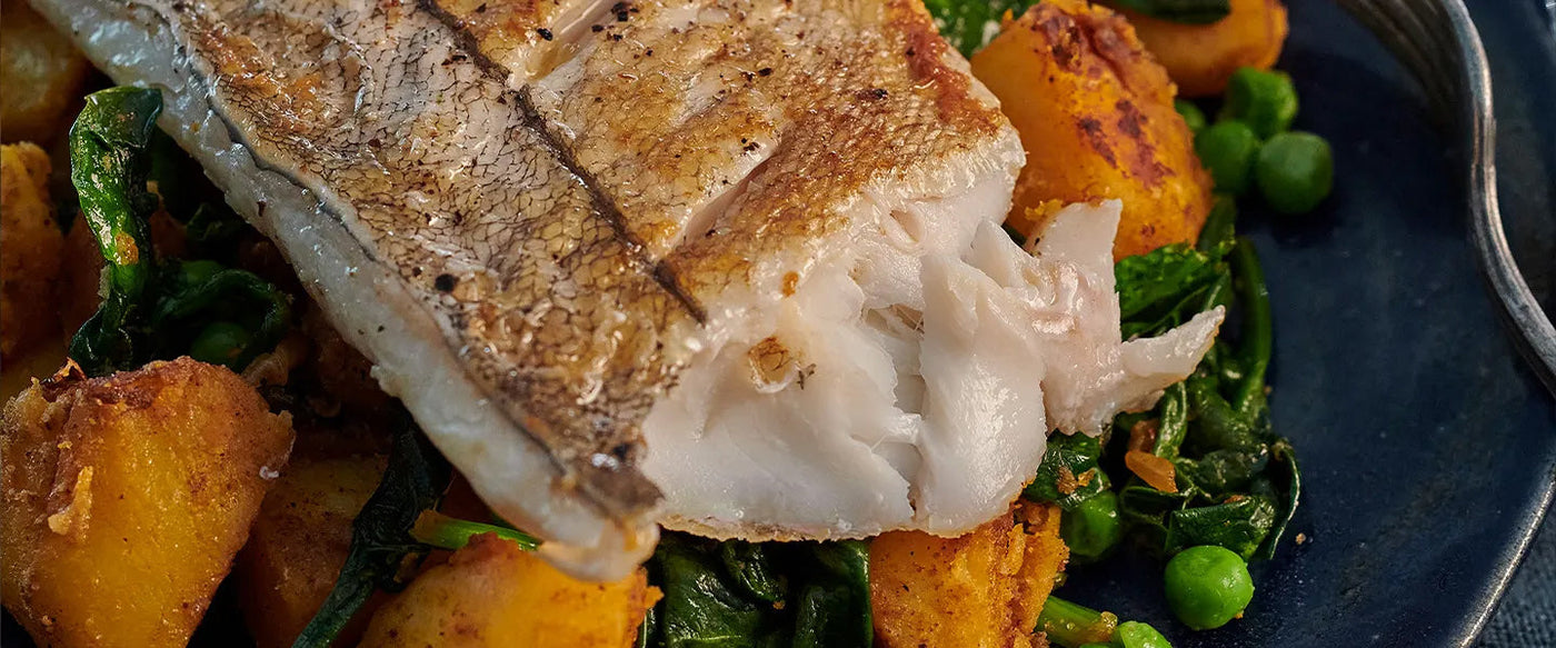Baked Haddock with Bombay Potatoes