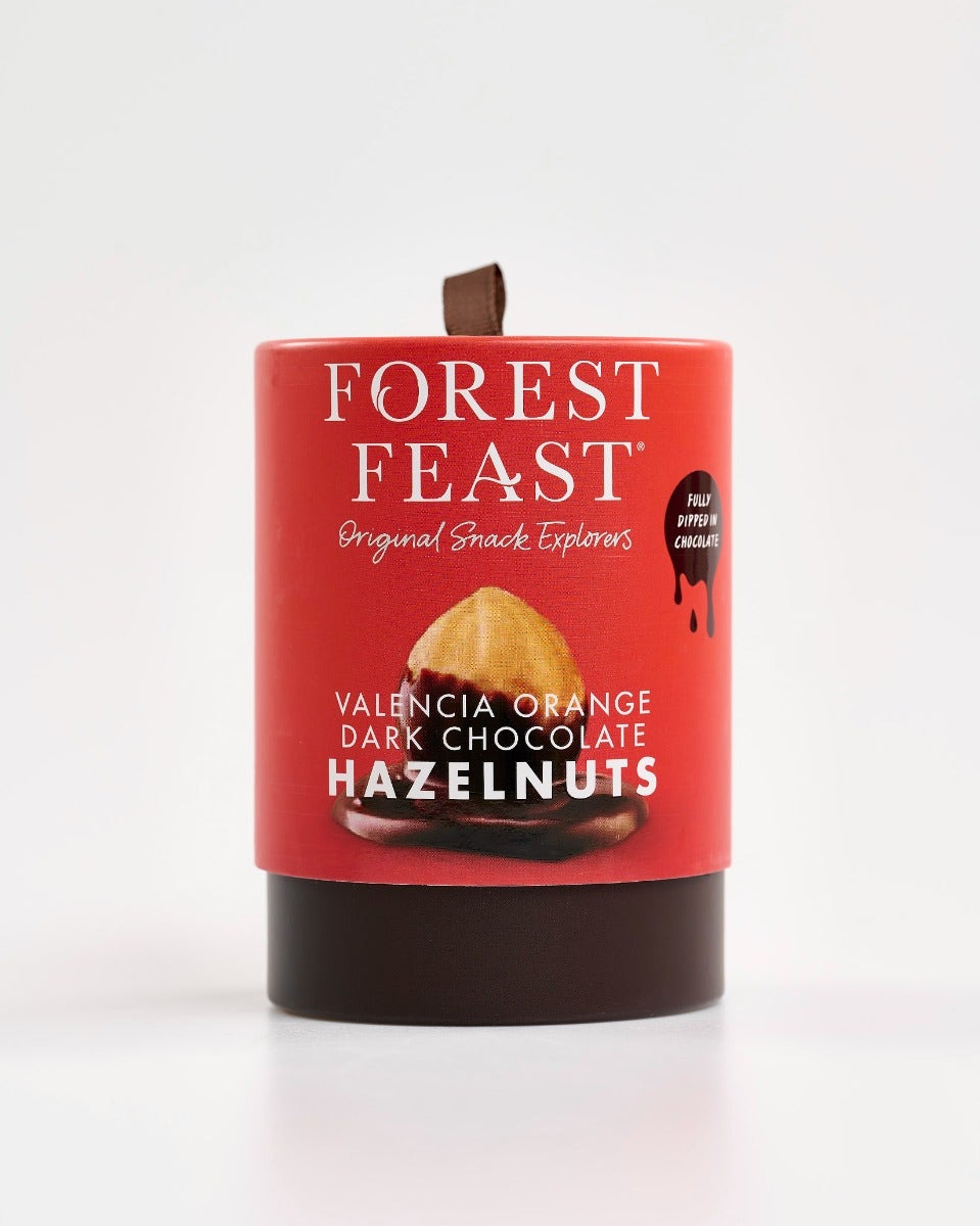 Forest Feast Valencia Orange Dark Chocolate Hazelnuts Tube