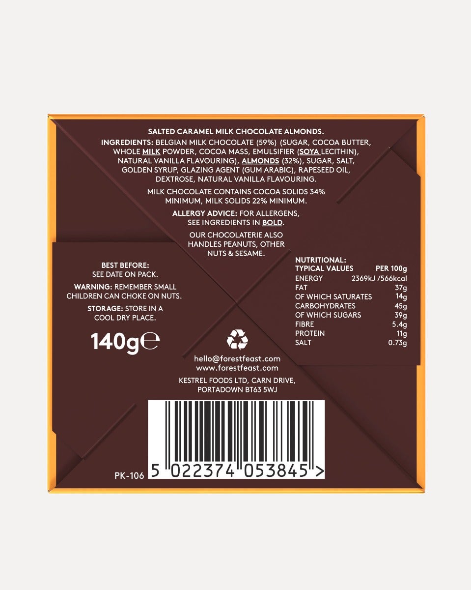 Forest Feast Salted Caramel Milk Chocolate Almonds Cube