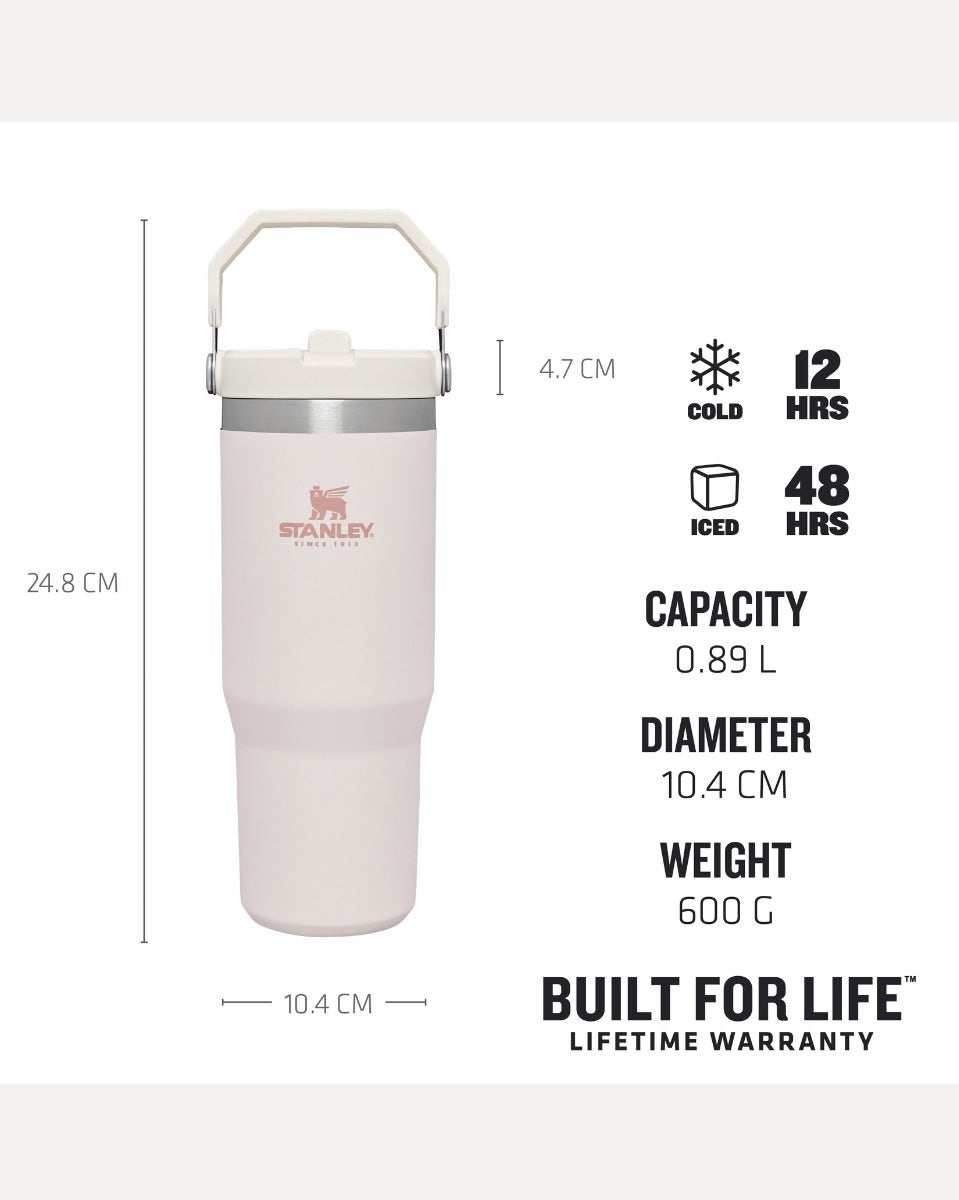 Rose Quartz IceFlow Flip Straw Tumbler
