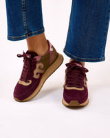 Burgundy & Cream All Suede Art Master Trainer