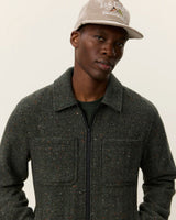 Duffel Bag Green Marseille Herringbone Wool Jacket