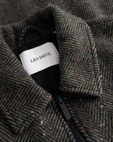 Duffel Bag Green Marseille Herringbone Wool Jacket