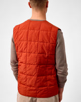 Dark Clay Orange Matt Padded Vest Jacket