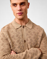 Dark Sand Eloi Cotton Knit Shirt