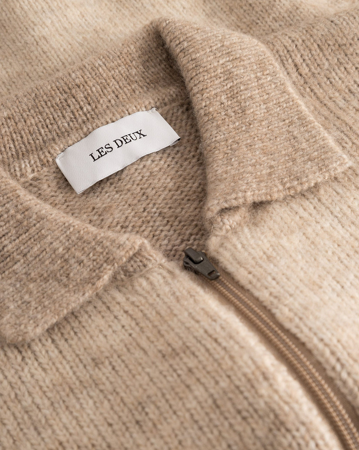Prairie Sand Gannon Gradient Zipper Cardigan