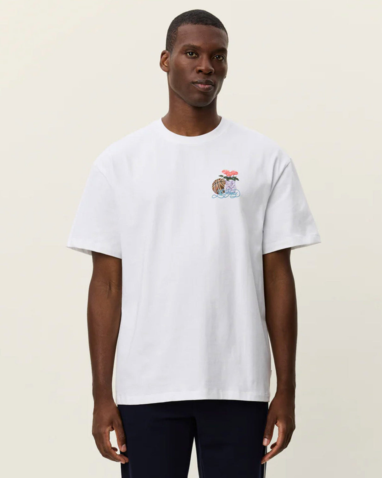 White-Cole-Table-Print-Cotton-T-Shirt