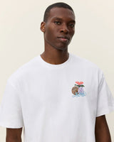 White Cole Table Print Cotton T-Shirt