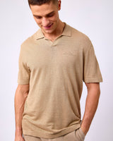 Dark-Sand-Emmanuel-Knit-Polo-T-Shirt