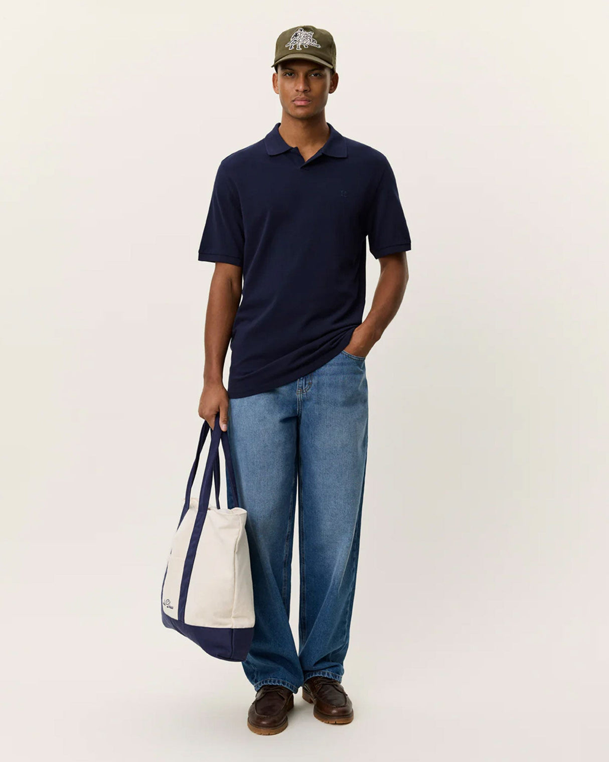 Dark Navy Pique Polo T-Shirt