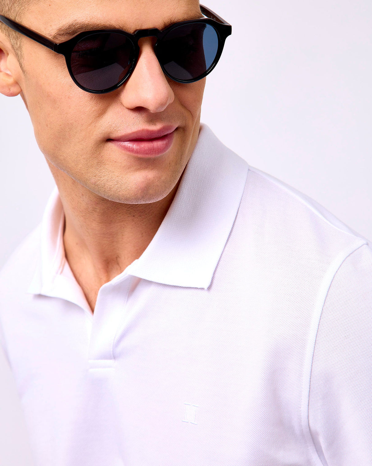 White Pique Polo T-Shirt