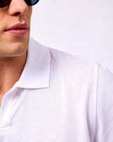 White Pique Polo T-Shirt