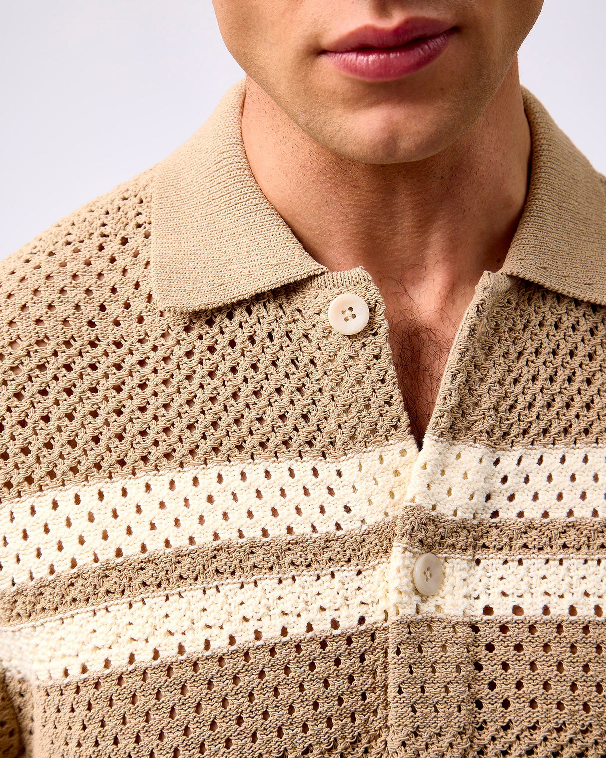 Dark Sand Gianni Knit Short Sleeve Shirt