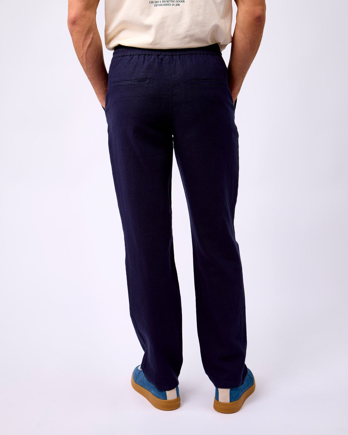 Dark Navy Patrick Linen Trousers