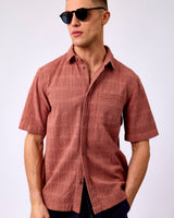 Cognac-Red-Charlie-Short-Sleeve-Shirt
