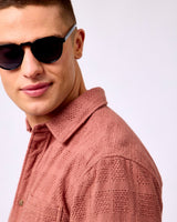 Cognac Red Charlie Short Sleeve Shirt