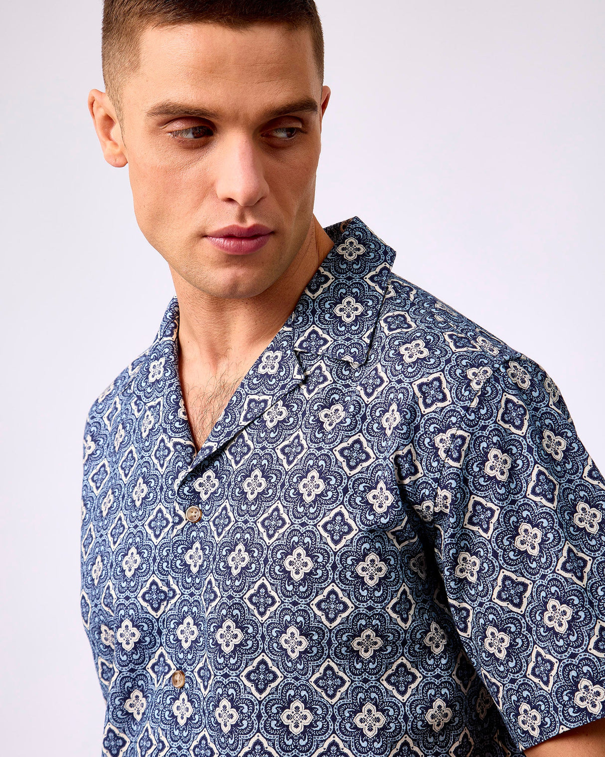 Blue Fog Lukas Arabesque Short Sleeve Shirt
