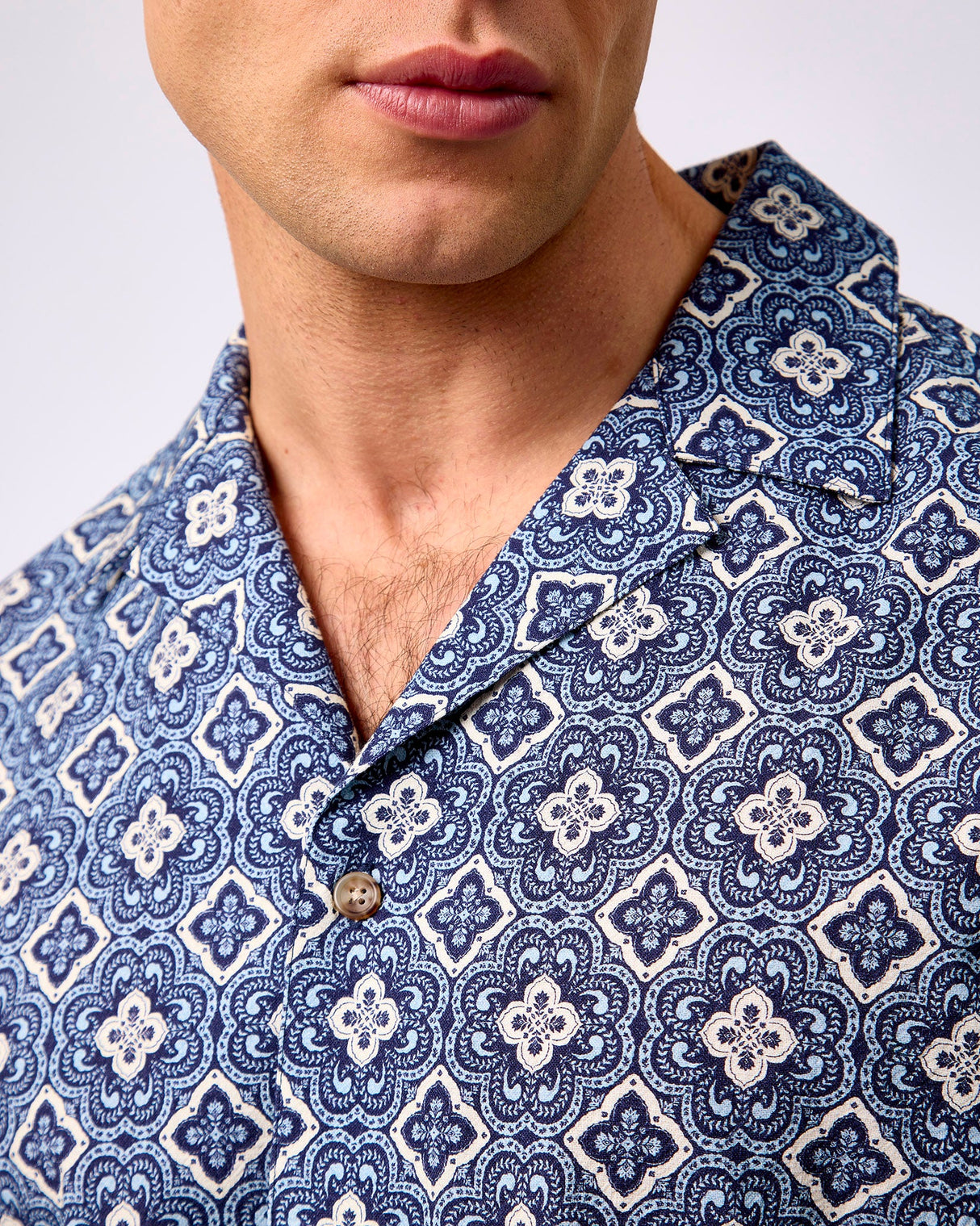 Blue Fog Lukas Arabesque Short Sleeve Shirt