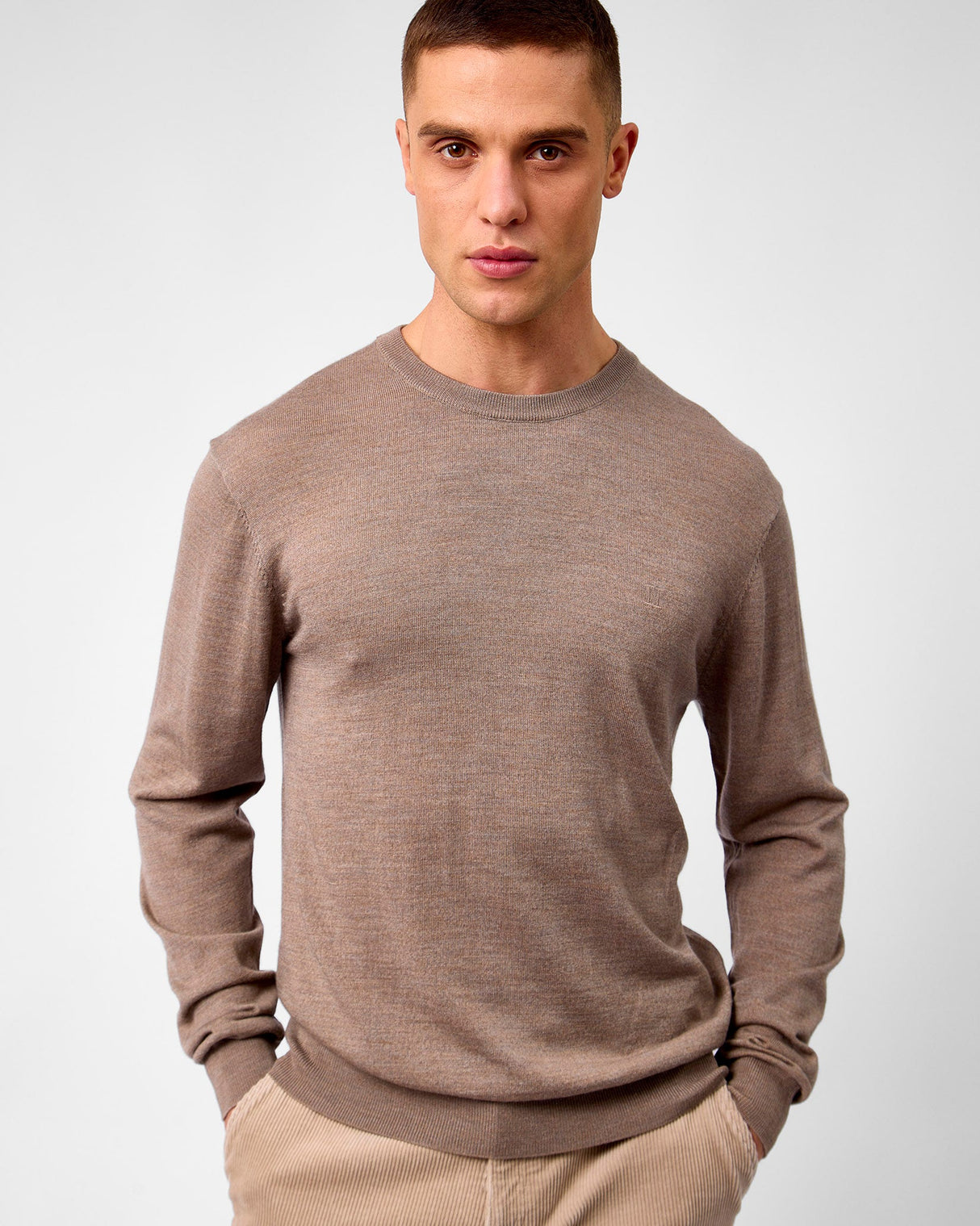 Desert-Taupe-Greyson-Merino-Knit-Jumper