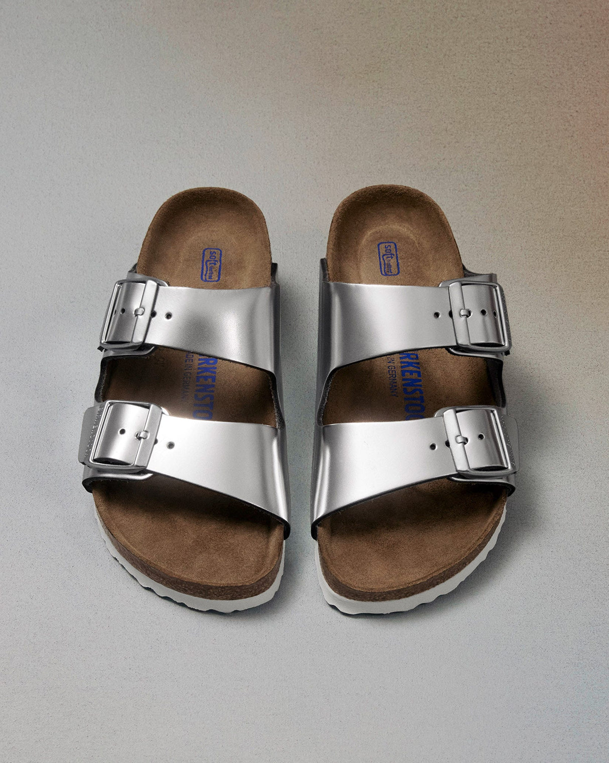 Silver Natural Leather Arizona Sandal