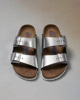 Silver Natural Leather Arizona Sandal