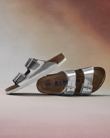 Silver Natural Leather Arizona Sandal