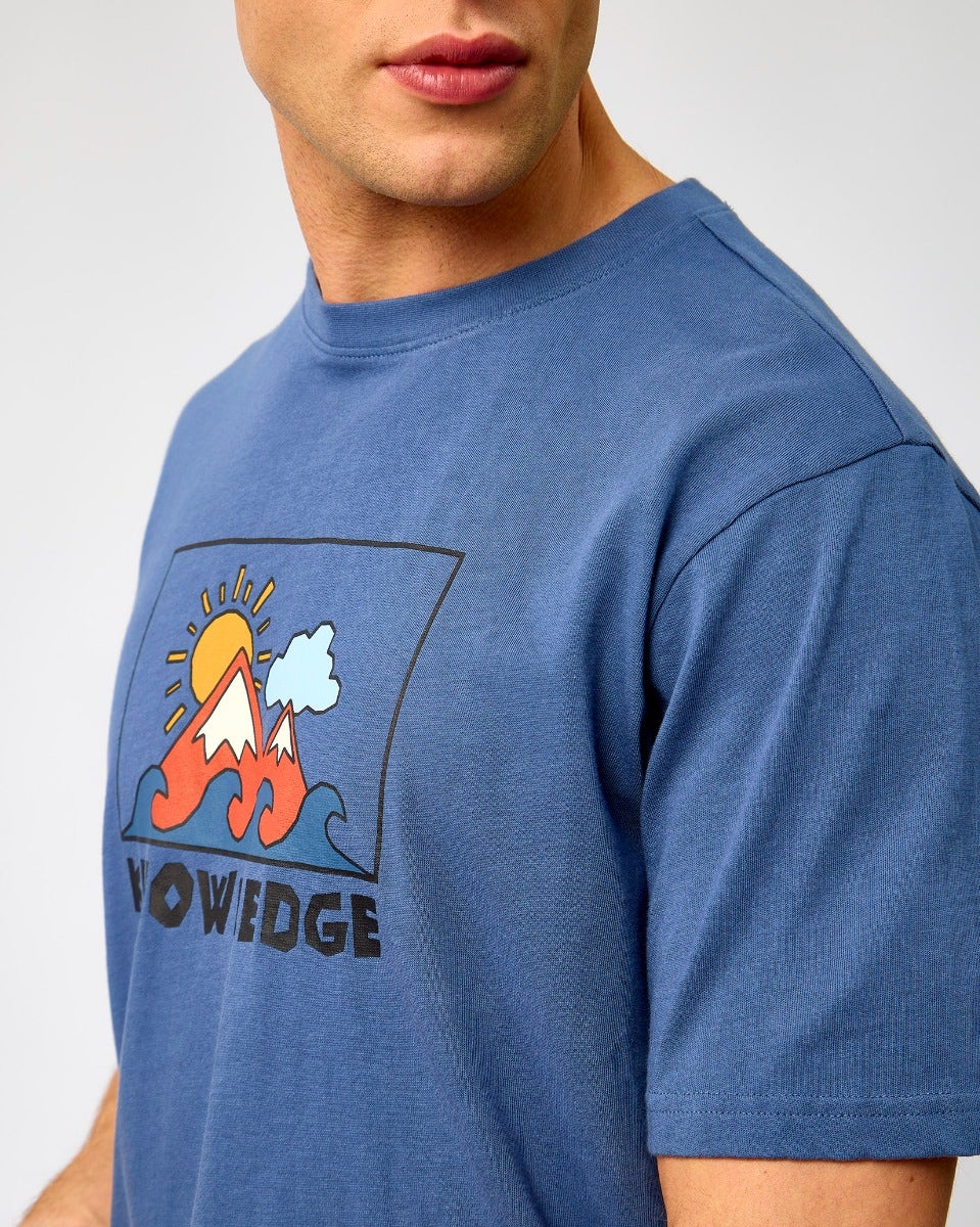 Vintage Indigo Graphic Print T-Shirt