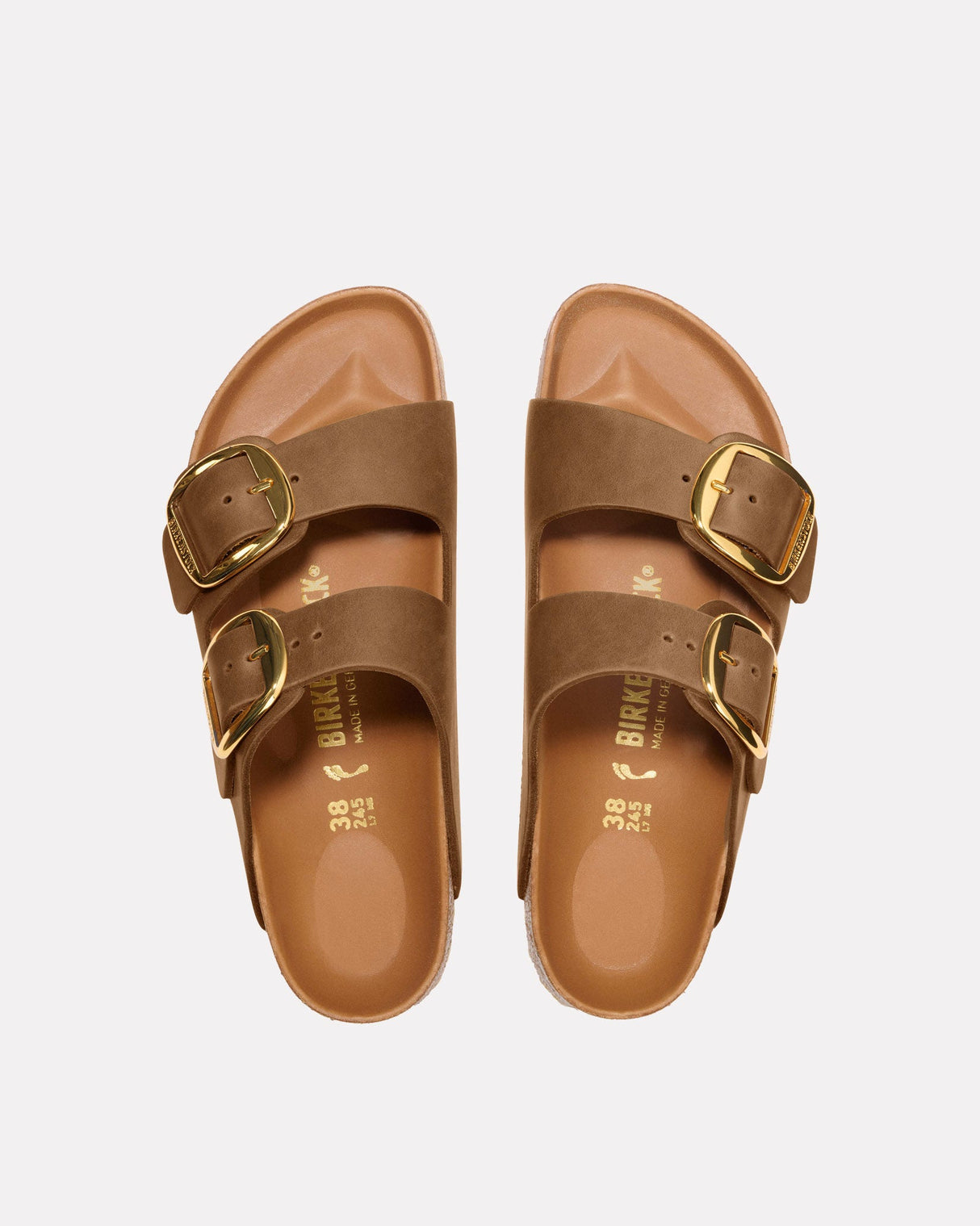 Cognac Arizona Big Buckle Sandal