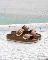 Cognac Arizona Big Buckle Sandal