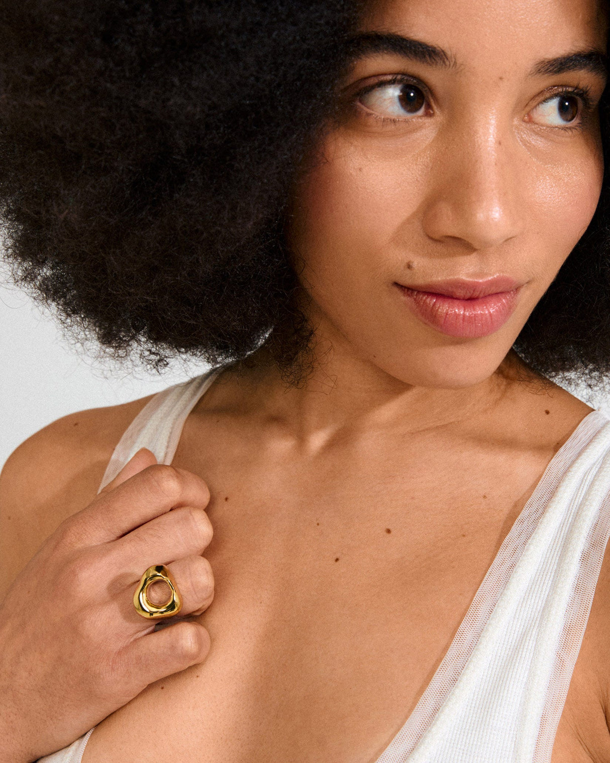 Gold Free Statement Ring