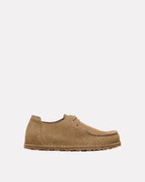 Grey Taupe Utti Suede Lace Moccasin