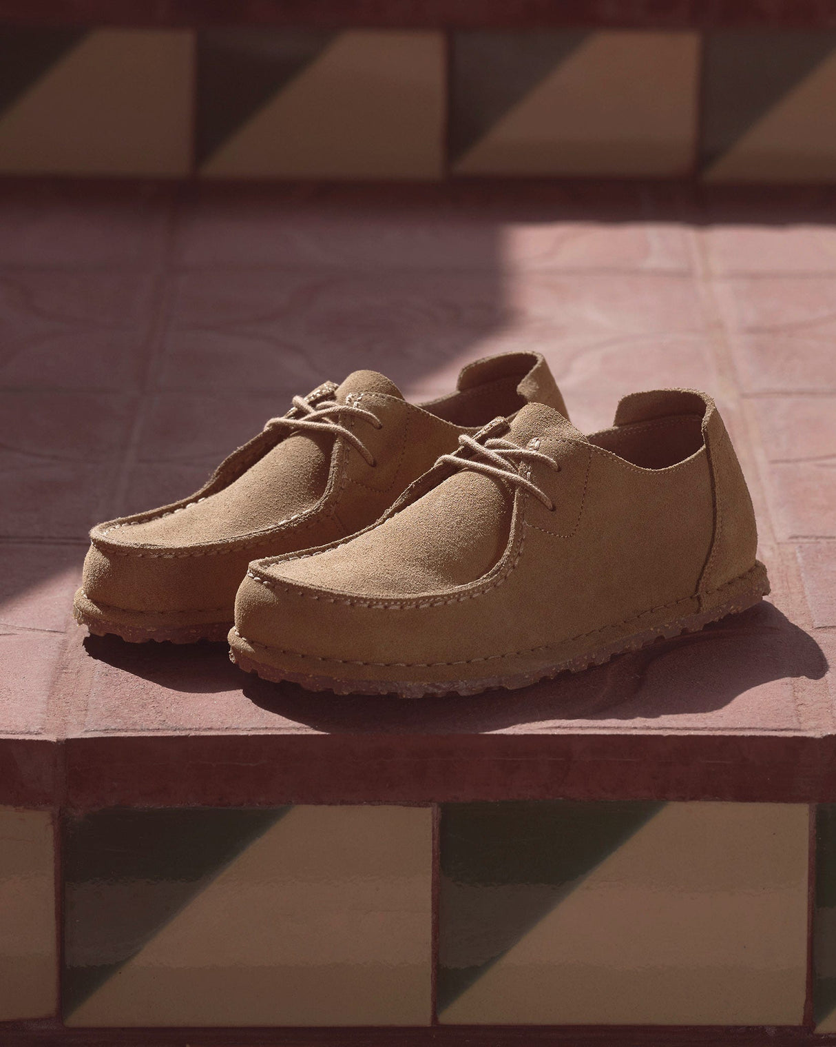 Grey Taupe Utti Suede Lace Moccasin