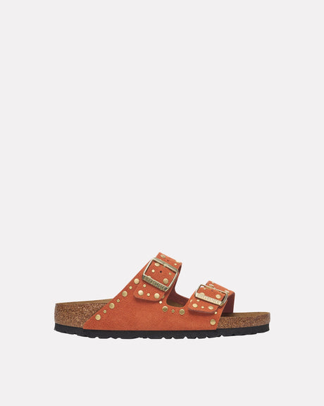 Orange-Rivet-Border-Arizona-Suede-Sandle
