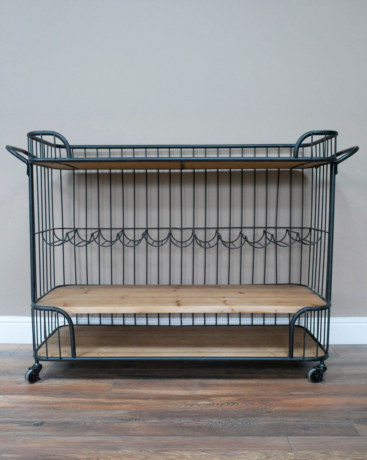 Black-Metal-Wood-Wine-Trolley