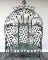 Aged Green Finish Annie Metal Arch Bench