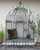 Aged Green Finish Annie Metal Arch Bench