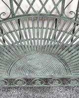Aged Green Finish Annie Metal Arch Bench