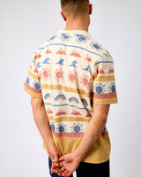 Multicolour Fig Seersucker Printed Short Sleeve Shirt