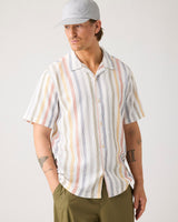 Multicolour Vertical Stripe Short Sleeve Shirt