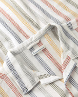 Multicolour Vertical Stripe Short Sleeve Shirt