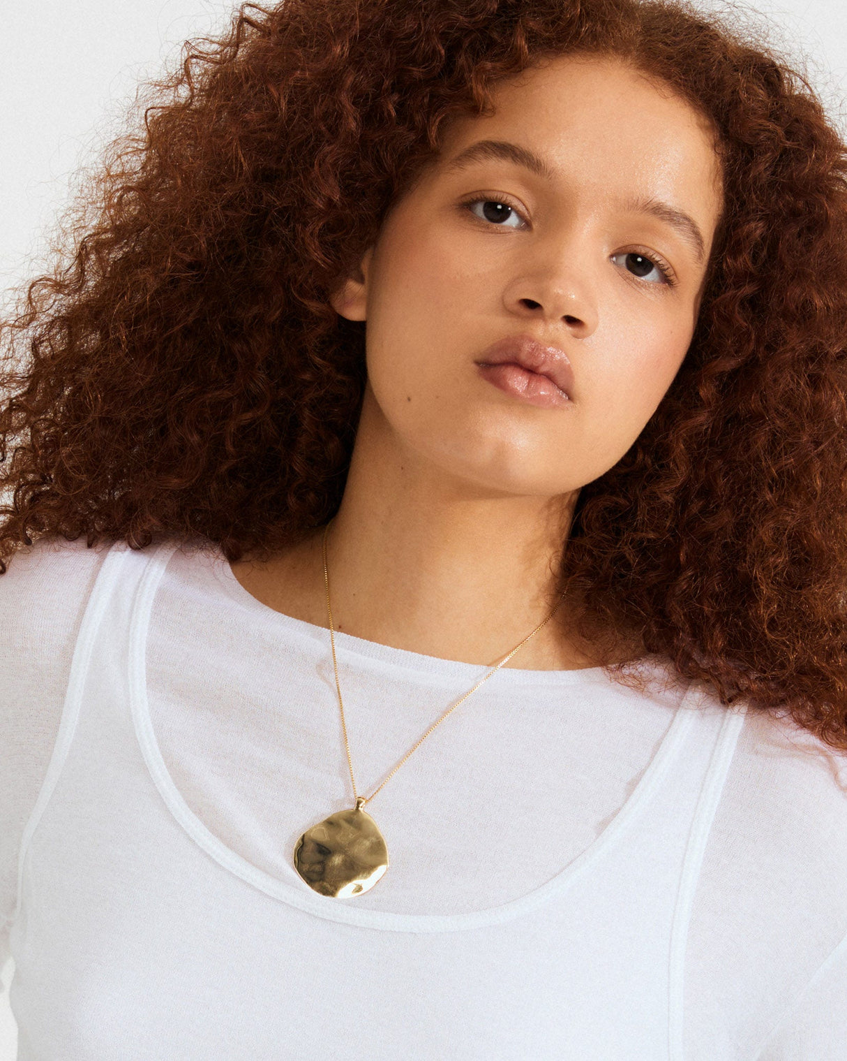 Gold Sparkle Pendant Necklace