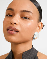 Silver Sparkle Statement Stud Earrings
