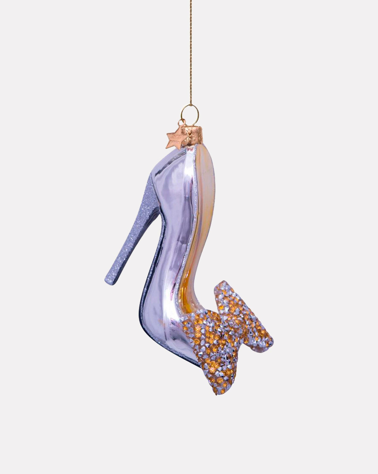 Silver-Bow-High-Heel-Glass-Tree-Ornament