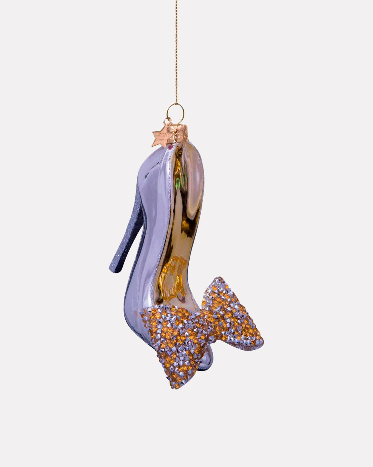 Silver-Bow-High-Heel-Glass-Tree-Ornament